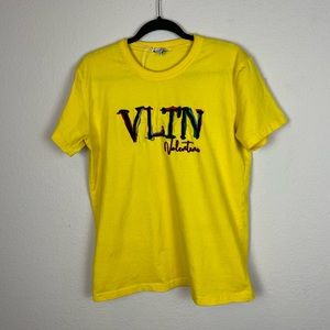 Valentino yellow shirt lrg for men